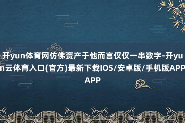 开yun体育网仿佛资产于他而言仅仅一串数字-开yun云体育入口(官方)最新下载IOS/安卓版/手机版APP