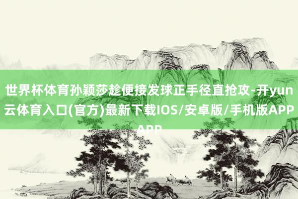 世界杯体育孙颖莎趁便接发球正手径直抢攻-开yun云体育入口(官方)最新下载IOS/安卓版/手机版APP