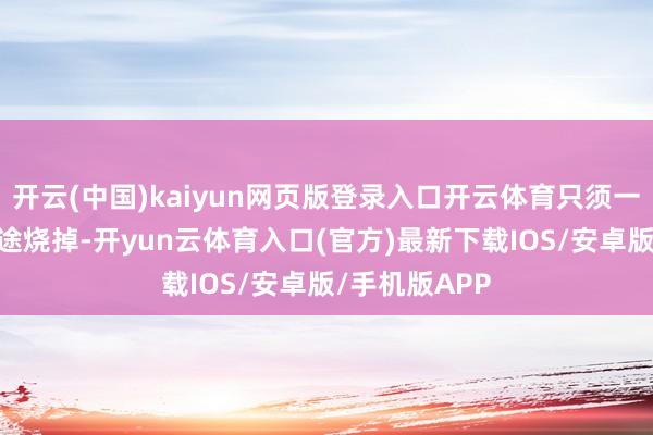 开云(中国)kaiyun网页版登录入口开云体育只须一个采选——沿途烧掉-开yun云体育入口(官方)最新下载IOS/安卓版/手机版APP