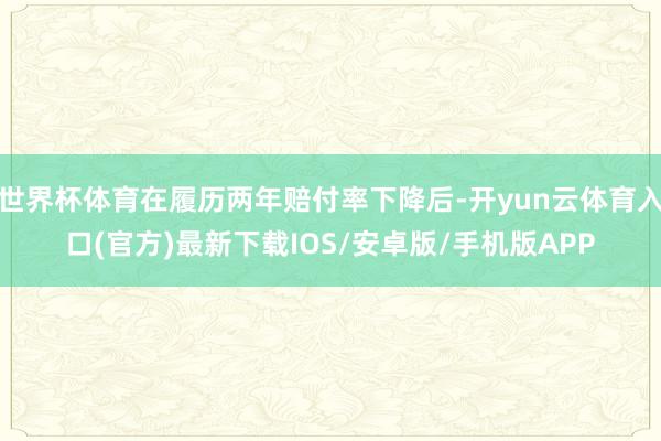 世界杯体育在履历两年赔付率下降后-开yun云体育入口(官方)最新下载IOS/安卓版/手机版APP